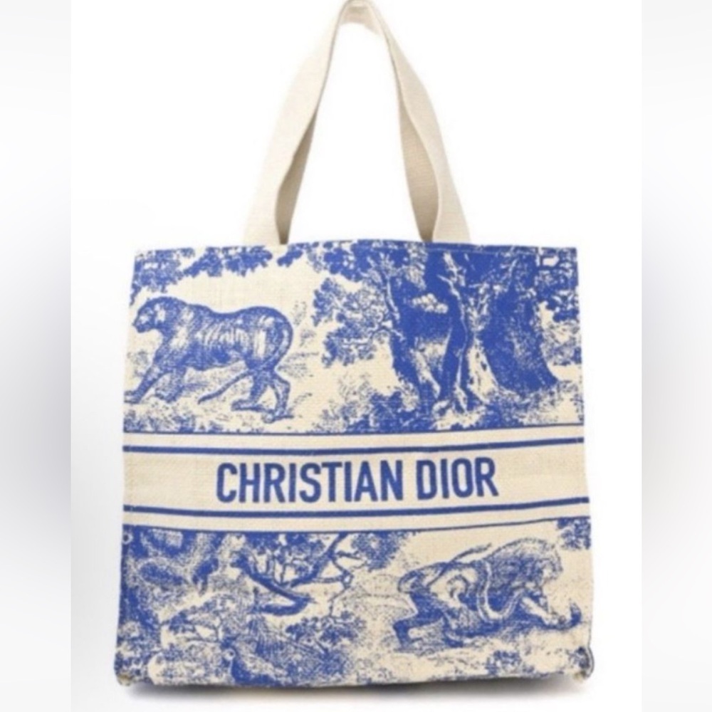 New Dior GWP Riviera Blue and Cream Tote Bag